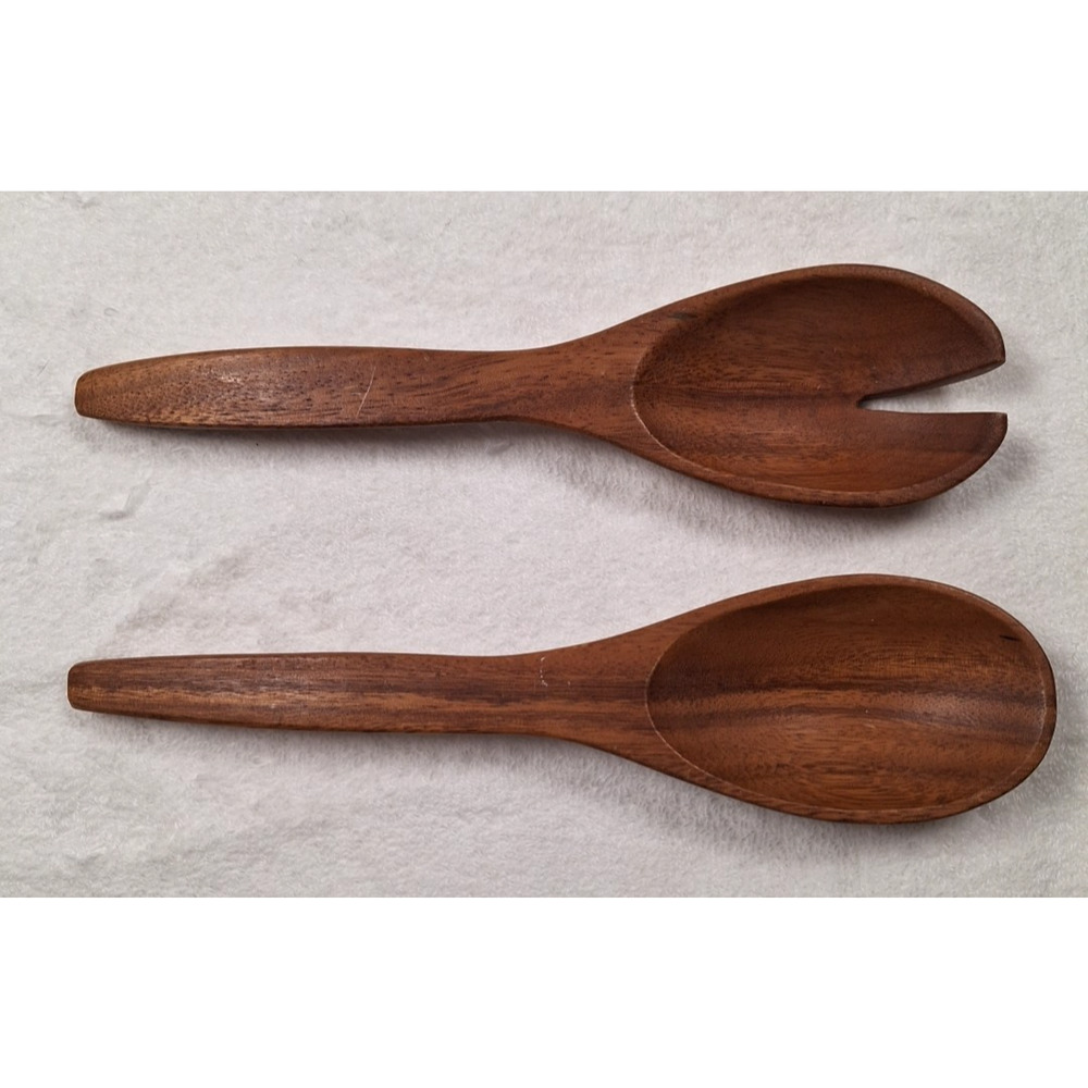 10Inch Large Wooden Spoon, Big Spork Monkey Pod with a Scoop